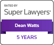 Rated By Super Lawyers | Dean Watts | 5 years
